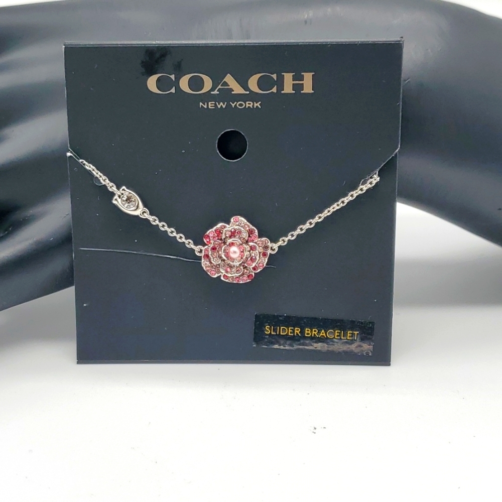 COACH Sparkling Rose Slider Bracelet